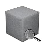 Best For Home | Sitzwürfel Sitzhocker | Bodenkissen Hocker | Sitzhocker Boden | Sitzhocker Holzwerkstoff | Sitzwürfel Polstermaterial | Fußhocker Wohnzimmer | Fußhocker 40x40x40 |Sitzwürfel dunkelgrau