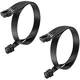 2er Set 8-poliges GPU-Stromkabel ATX auf PCIe Kabel 8 Pin 6+2 Netzteil, Grafikkarten Kabel, 60cm Power Modular Cable für Be Quiet Netzteil, PCI Express Kabel GPU Stromkabel PCIe Kabel 8pin