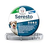 Seresto Elanco Halsband für kleine Hunde bis 8 kg: 7 bis 8 Monate wirksamer Schutz gegen Zecken und Flöhe, Länge 36 cm, 1,25 g + 0,56 g