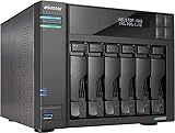 Asustor Lockerstor 6 Gen 2 AS6706T | 6 Bay NAS - Netzwerkspeicher Gehäuse, Quad Core 2.0GHz CPU, 4 M.2 PCIe 3.0 ssd Slot, 2 2.5GbE Port, 8GB RAM DDR4