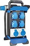 as - Schwabe Tragbarer CEE-Stromverteiler Stecky 14, CEE-Stecker + 4 Schutzkontakt-Dosen + 2 CEE-Buchsen, Mobiler Stromverteilerkasten, Verteilerdose für den Outdoor-Bereich, IP44, Made in EU, 60869