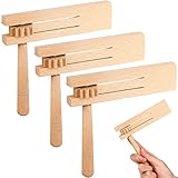 Gadpiparty 3 Stück Holz Rassel Ratsche Krachmacher Sound Spielzeug Traditionelle Mexikanische Rassel Ratsche Instrument Spielzeug Ratsche Krachmacher Für Sportveranstaltungen
