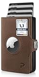 KLIK® Slim Wallet mit Münzfach Herren - Cardholder aus Leder Mini Geldbörse Herren klein mit Münzfach | RFID Blocker | Herren Portemonnaie klein | Karten etui - Kreditkartenetui | bis 8 Karten