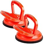 EXLECO Saugheber 2X Saugnapf 118mm Tragkraft 40kg Glassauger Saugheber Glasheber Saugnapfhalter Saugnapf Vakuumheber Orange