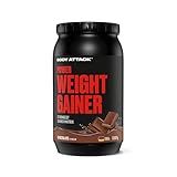 Body Attack Weight Gainer - Chocolate - 1,5 kg - Dein Mass Gainer für Masseaufbau & Muskelaufbau - Mit Whey Protein, BCAA und Kohlenhydraten - Dein fettarmer Masse Shake für hochwertige Kalorien