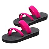 VERDANVERSE Damen Flip-flops Sandalen Rosé Rutschfeste Flache Sommerschuhe Strand Freizeit Zehentrenner Komfortabel Langlebig Geeignet für Alltag und Urlaub