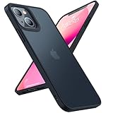 TORRAS für iPhone 14 Hülle/iPhone 13 Hülle (Echter Militärischer Schutz) Handyhülle Matt Stoßfest Schutzhülle (mit Abnehmbare Knöpfe) Schlanke für iPhone 13/14 Case Guardian Series - Schwarz