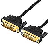SOEYBAE DVI zu DVI Kabel 1m, DVI-D 24+1 HD TV Auflösung 1920x1200, vergoldete Kontakte, Adapterkabel mit Ferritkern, schwarz