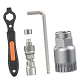 F Fityle Fahrrad Kurbelabzieher Set mit Kurbelentferner Tretlagerabzieher Fahrrad Reparaturwerkzeug aus Gehärtetem Stahl für Wartung Reparatur Werkstatt