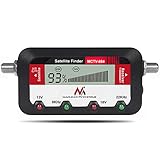 Maclean MCTV-884 Satfinder mit Tonsignalisierung Messgerät Satelliten-Finder Tonsignal LCD Display FullHD HDTV 4K 25cm F-Verbindungskabel