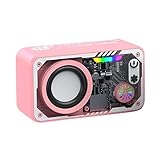 -Lautsprecher, Drahtloser Audio -Lautsprecher, Audio Mit LED -Licht, Wiederaufladbar, Kompakt, 15,3 X 6,2 X 5 cm, Schwarz, Weiß, Blau, Pink, Für Strandpartycamping