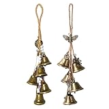 2 Stück Windspiele mit klarem Klang, Small snail Hexenglocken Garten Windspiel, Hexenglocken Garten Windspiel, Metall Windspiele für Draußen Hängend Hexenglocken, für Veranda Garten, Fensterdekoration