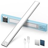 Schrankbeleuchtung Led Lampe mit Bewegungsmelder - 40cm 2200mAh Schranklicht Unterbauleuchte Küche Licht Leiste Aufladbar Magnetische - Dimmbar Treppenlicht Vitrinenbeleuchtung | 1 Stück