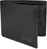 MOKIES Geldbörse Herren – RFID-Schutz – Slim & Flach – Hochwertige Herren-Geldbörse aus Echtleder (Schwarz)