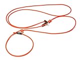 Mystique® Biothane Hunting Profi lautlos Umhängeleine 280cm Moxon mit Zugbegrenzung (8mm, neon orange)