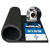 kör4u Antivibrationsmatte 60x60x2 cm – zuschneidbar, Schallschutz & Vibrationsdämpfung für Waschmaschine, Trockner, Fitnessgeräte, 3D-Drucker