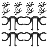 TOGEVAL 12 Stück Teiliges Trekkingstock-Clip aus robustem Kunststoff für Stöcke Schnallenverbinder zur schnellen Befestigung und Lagerung von Trekking- und Skistöcken beim Camping und