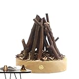 Feuerlampe, Kaminholz, LED | Feuerlampe wiederaufladbar über USB 3 Modi verstellbar | LED Brennholzlampe, künstlicher elektrischer Kamin, Nachtlicht für Weihnachten