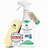 Emma Grün® Polsterreiniger für Sofa, Couch & Autositze 500ml [inkl. Polsterbürste] - Nachhaltig & Anti Geruch - Auto Innenraum Reiniger - Polsterreinigung aus Deutschland
