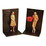 Buchstützen für Paare, Kunstharz, Buchstützen, Buchstütze, rutschfest, Buchständer, Halter für Regale, Kunst-Buchstützen, 1 Paar