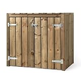 Mülltonnenbox Walter - Offene Rückwand - FSC imprägniert Kiefernholz - Müllcontainer