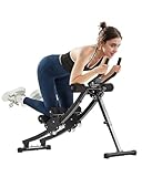 VEVOR Bauchmuskeltrainingsgerät Bauchtrainer AB-Maschine für Fitnessstudio, Bauchtrainer 200 kg Gewichtskapazität, Bauchmuskeltrainer für Krafttraining, klappbares verstellbares Fitnessgerät