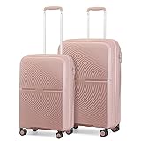 British traveller Hartschale Koffer Trolley PP Handgepäck Reisekoffer 24'+28' mit 4 Spinnerräder Rollkoffer TSA-Schloß Teleskopgriff Suitcase
