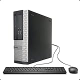 Dell Optiplex 3020 SFF Desktop Computer PC, Intel Core i5-4590, 8GB RAM, 256GB SSD, WiFi, Bluetooth, US QWERTY Tastatur, Windows 11 Pro (Generalüberholt)