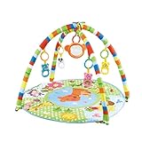 Spieldecke Baby Mit Spielbogen Krabbeldecken Tragbare Spielmatte,Interaktiver Erlebnisdecke Abnehmbaren Sensorischen Spielzeugen,Pädagogisches Spielzeug Für Baby & Kleinkinder 0-24 Monate