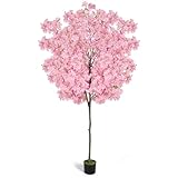 Nandae Kirschblütenbaum Groß Kunstpflanze Künstlicher Baum, 180cm Pflanze Kunstbaum Kirschblüte Zimmerpflanze im Topf für Zuhause,Hochzeit,Party,Garten,Büro Dekoration