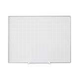 Bi-Office Planer New Generation, Magnetisch Karierter Oberfläche, 25x25mm Karos, Planungstafel mit Alurahmen und Stifteablage, 120x90 cm