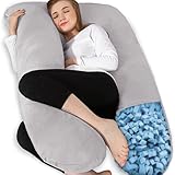 Chilling Home Schwangerschaftskissen, U Form Seitenschläferkissen mit Bezug U Kissen Stillkissen groß Lagerungskissen, Kissen für Frauen und Seitenschläfer(Memory-Schaum)
