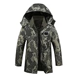 LCpddajlspig Winterjacke Herren Gefüttert, Snowboardjacke Herren: Winterjacke Wasserdicht Warm Parka Skianzug Mit Kapuze Wintermantel Winterparka Gefütterte Outdoorjacke Dicke Schneeanzug Übergröße