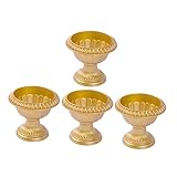 MERRYHAPY 12 STK Europäisches Römisches Becken antike Blumentöpfe Hochzeitsdekoration im Freien Vintage blumentopf Vintage blumentöpfe Blumentopf dekor Hochzeitsblumentöpfe Plastik Golden