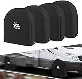 Zettum 4 Stück Reifenabdeckung für Gesamtrad Durchmesser 33-35 Zoll(83-88 cm), Radabdeckung 600D Oxford PU Beschichtung Heavy Duty & Wasserdicht Ersatzradabdeckungen für Fahrzeug, SUV, Van, MPV