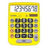 CATIGA CD-8185 büro und Home Style Calculator, 8-stellige LCD-anzeige, geeignet für Schreibtisch und unterwegs verwenden(gelb)