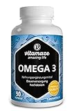 Omega 3 Kapseln hochdosiert, 400 mg EPA & 300 mg DHA in Triglycerid-Form für 3 Monate, 1 Kapsel pro Tag, 1000 mg Fischöl aus nachhaltigem Fischfang, höchste Bioverfügbarkeit, Made in Germany