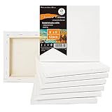 CONDA 15,2 x 15,2 cm gespannte Leinwand zum Malen, 100 % Baumwolle, 15,2 cm Profil Vorteilspack für Acryl-, Ölmalerei