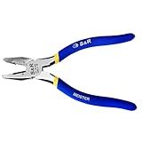 S&R Kombizange 180 x 31 mm, CR-V Stahl, doppelt ummantelte rutschfeste Griffe, Zange extrem belastbar, Hitze- und induktionsgehärtet, Kombinationszange mit Seitenschneider, zweite Greiffläche