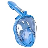 G2RISE® Schnorchelmaske, Tauchmaske, Faltbare CO2-sichere Schnorchel Vollmaske mit Kameraposition für Kinder und Erwachsene
