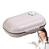 Pillendose klein - Platz - Tragbare Medizin 7 Tage mit Deckel | Reise Supplement Port, Kapselbox 'Fischölkapsel,Mini Medikamentenorganisator,Detentor