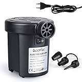 Elektrische Luftpumpe Deeplee Multifunktion Elektropumpe,2 in 1 Inflate und Deflate Elektrische Pump mit 3 Luftdüse für aufblasbare Matratze,Kissen,Bett,Boot,Schwimmring