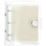 DIYEAH Kleiner Notizblock Transparent mit 3 ring Bindung Kleiner Loseblattordner aus Papier Tragbarer Scrapbook Notizblock für Schule und Tagesplanung