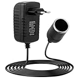 KFZ Netzgleichrichter Netzadapter 100V-240V auf 12V 3A, 36W AC auf DC Netzteil Adapter Zigarettenanzünder Wechselrichter für Autogeräte, Spannungswandler Stromwandler für Auto-Kühlbox