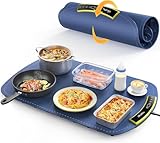 COLDFILL Warmhalteplatte Elektrisch - Faltbare Speisenwärmer mit 8 Temperatureinstellungen, Schnelle Heizung in 5s, 4H Timing, Leicht zu Reinigen mit Silikon, für Speisen Buffet Server Party