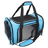 BESTonZON Faltbare Transporttasche für Haustiere mit Großer Kapazität Atmungsaktives Outdoor Tiertragetasche für Katzen und Kleine Hunde Bequemes Reise und Alltagstransport Zubehör