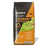 FUXTEC Herbstrasendünger FX-RDH20, Kaliumdünger für ca. 1000 m² - 20kg - Rasendünger mit Kalium zur Stärkung vor dem Winter, Frosthärtung & Nährstoffversorgung, für Frosthärte, gegen Moos & Unkraut