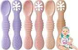 OKONK Baby Erstausstattung Neugeborene-Nesslernlöffel Baby 6er-Set Flexibel Babylöffel Lernlöffel Baby BPA-frei Baby Zubehör Kinder Besteck Für Säugling Kind Kleinkind Ab 4 Monaten (6 Stück -C)