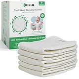 KOLO Set 5er Windelneinlagen aus 100% Bambusfasern, vierschichtig, waschbar. Windeleinlagen antibakteriellen antiallergenen Einlagen geeignet für Stoffwindeln. Inklusive Geschenkpackung
