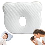 Xiyocadt Babykissen Kopfkissen Neugeborene Memory Foam Reisekissen Kinder Kissen Babykissen Gegen Plattkopf Mini Kissen für Baby Kleinkinder Nacken Lenden und Kniestütze (Weiß)